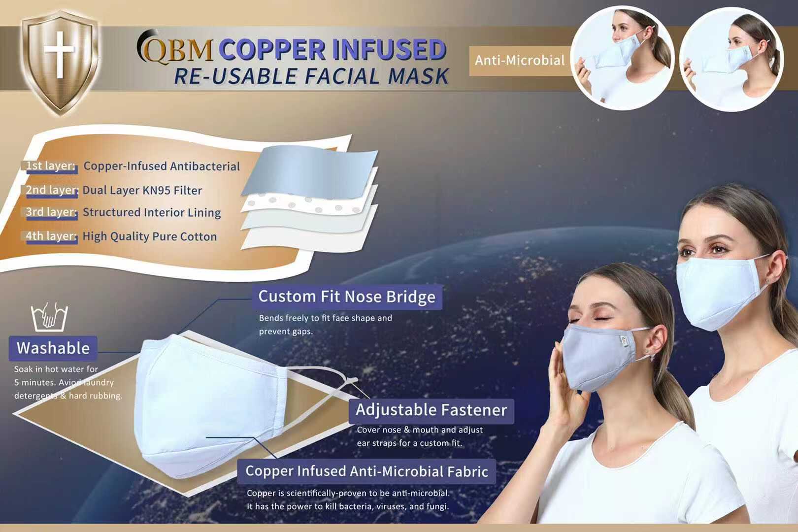 A circulating KN95 mask with antibacterial protection